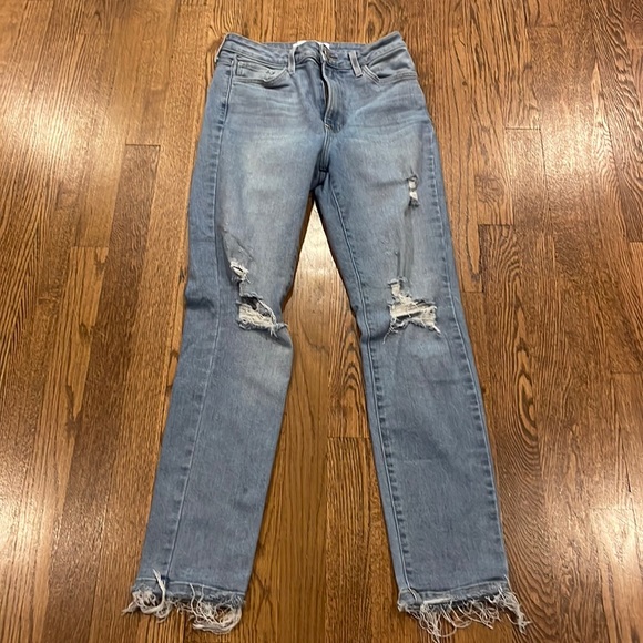 Just Black distressed skinny jean with raw hem size 28 - Picture 1 of 7